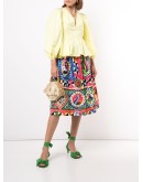 pop art print pleated skirt
