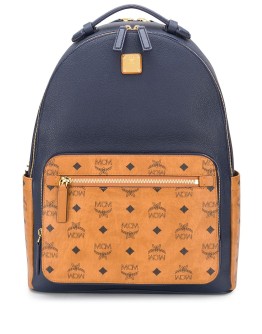 logo print panelled backpack