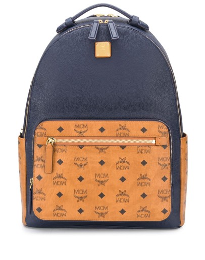 logo print panelled backpack