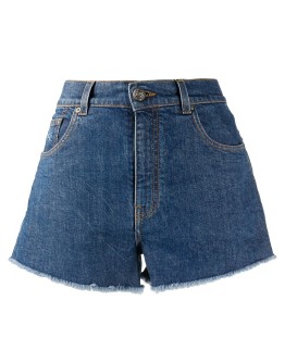 high rise denim shorts