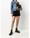 high-rise track shorts 