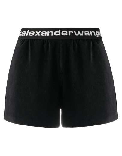 high-rise track shorts 