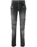 ribbed distressed skinny jeans