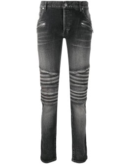 ribbed distressed skinny jeans