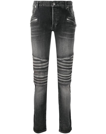 ribbed distressed skinny jeans