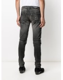 ribbed distressed skinny jeans
