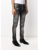 ribbed distressed skinny jeans