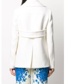 V-plaque double-breasted jacket