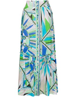 Bes print maxi skirt