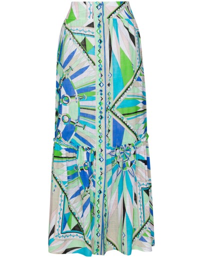 Bes print maxi skirt