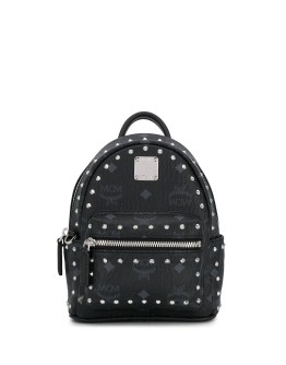 monogram-print backpack