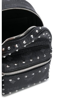 monogram-print backpack