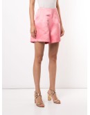 satin thigh-length shorts