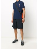 embroidered bear polo shirt