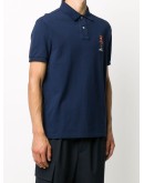 embroidered bear polo shirt