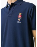 embroidered bear polo shirt