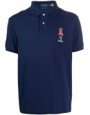 embroidered bear polo shirt