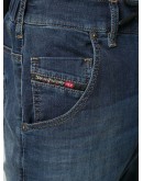 drawstring-waist straight leg jeans