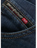 drawstring-waist straight leg jeans