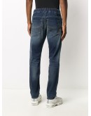 drawstring-waist straight leg jeans
