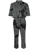 cropped spotted jumpsuit