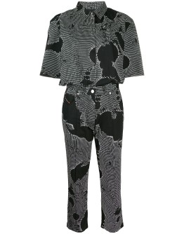 cropped spotted jumpsuit