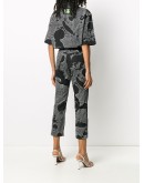 cropped spotted jumpsuit