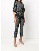 cropped spotted jumpsuit