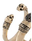 Skull and Charm double-band ring