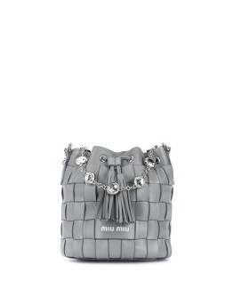 interwoven bucket bag