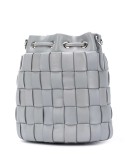 interwoven bucket bag