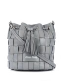 interwoven bucket bag