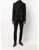 double-breasted short peacoat