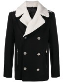 double-breasted short peacoat