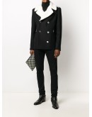 double-breasted short peacoat