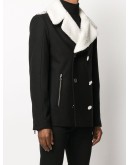 double-breasted short peacoat