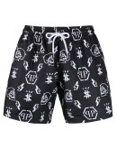 all-over logo shorts
