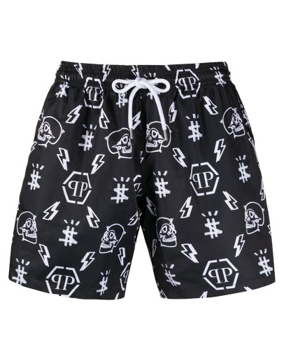 all-over logo shorts