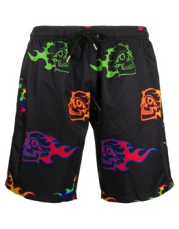 skull-print swim shorts 