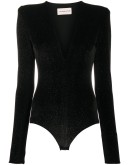 plunge-neck lurex body