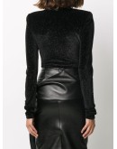 plunge-neck lurex body