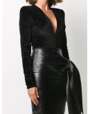 plunge-neck lurex body