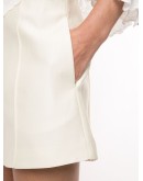 Poet high-rise satin shorts