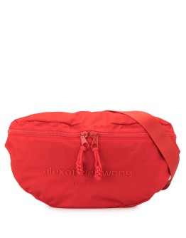 logo embroidered belt bag