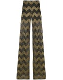 zigzag wide-leg trousers