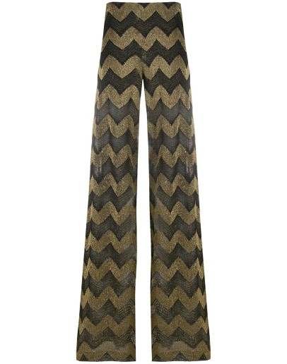 zigzag wide-leg trousers