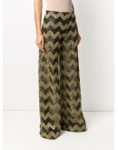 zigzag wide-leg trousers
