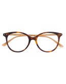 round-frame tortoiseshell-effect glasses