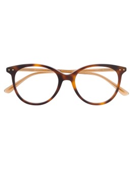 round-frame tortoiseshell-effect glasses