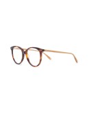 round-frame tortoiseshell-effect glasses